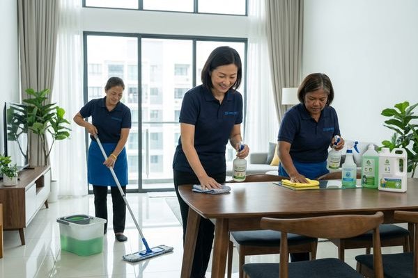 Professional cleaning with eco-friendly products